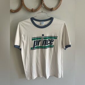 Vintage Prince Tennis Men's Ringer T-Shirt Small